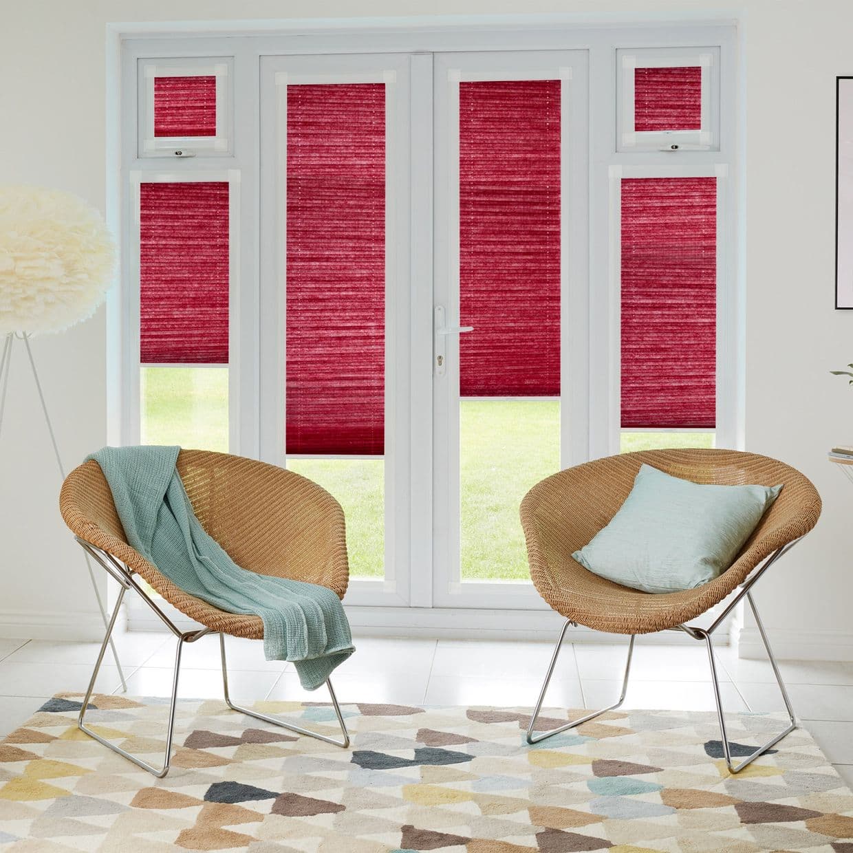 Thermashade Blackout Red Perfect fit Pleated blind