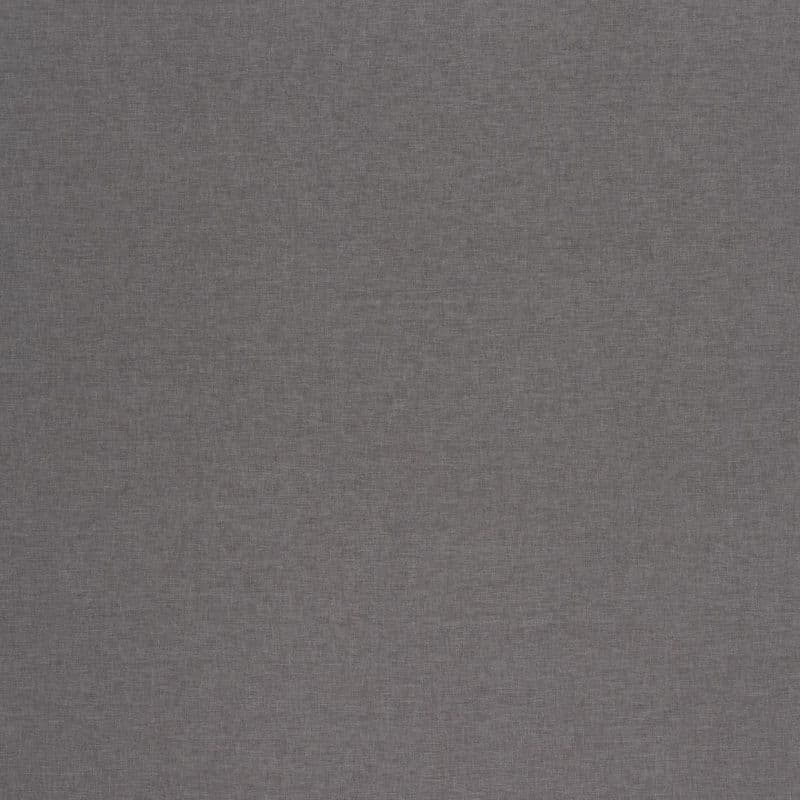 Grey linen-textured wallpaper covering the entire frame with a subtle woven pattern; evenly lit, flat surface in a neutral interior lacking visible windows or furnishings.