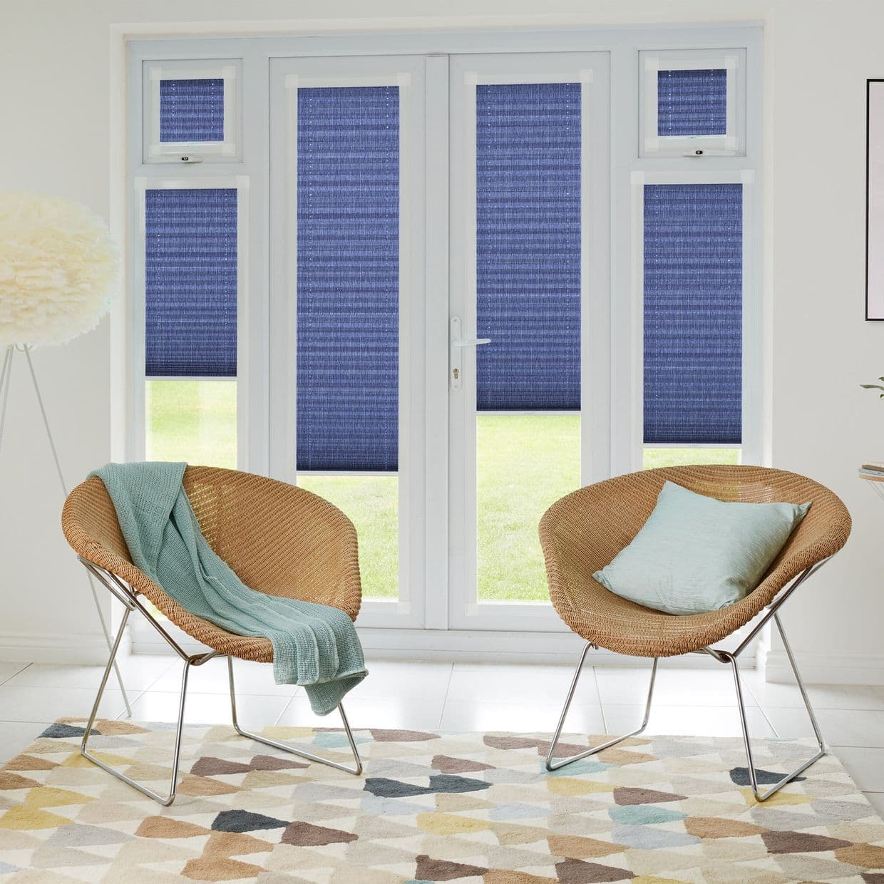 Metro Blue Perfect fit Pleated blind