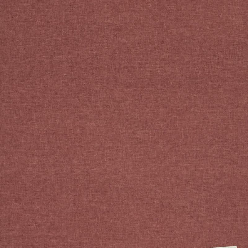 Burgundy woven fabric occupying the entire frame, lying flat and uninterrupted; subtle linen weave visible, creating a uniformly muted, warm backdrop under even, diffuse lighting.