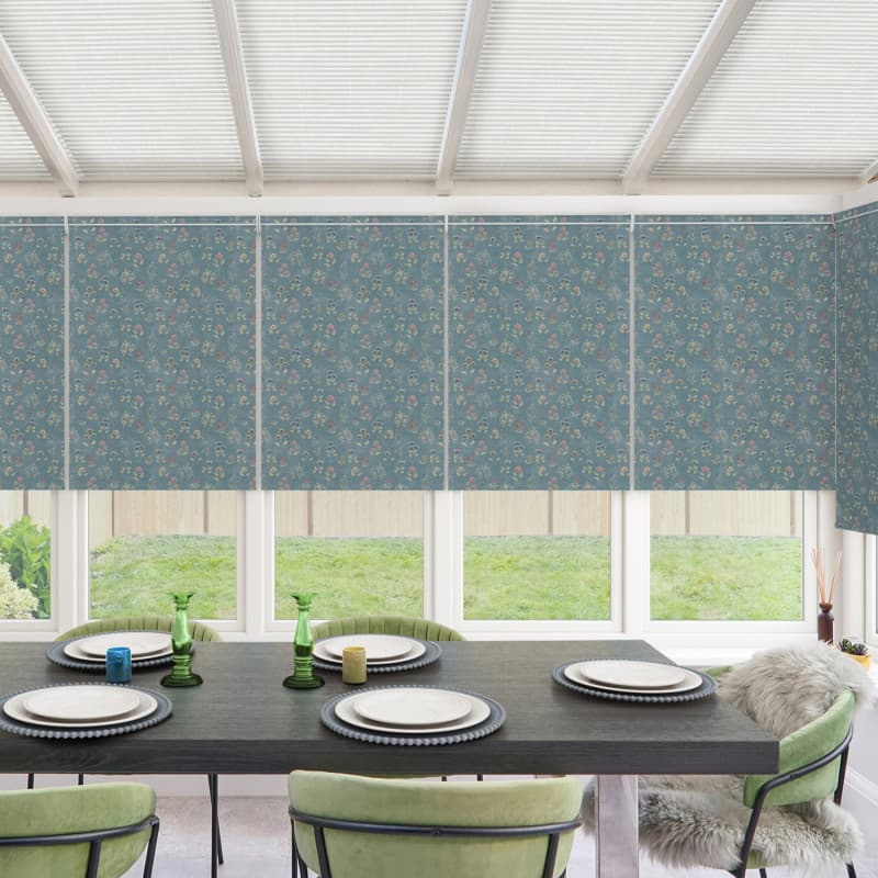 Yvette Blackout Teal Roller Blind