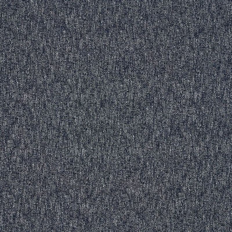 Dark gray, tightly woven loop-pile carpet (textured grid pattern) lying flat, covering a surface; close-up detail in even indoor lighting, showing speckled fibers and subtle vertical striations.