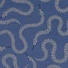 Eden Snake Blue Velvet Roman blind