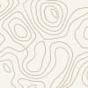 Brown contour lines trace flowing, concentric organic shapes across a cream, subtly textured background, resembling a topographic map or abstract wood-grain pattern.