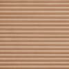 Beige fabric pleated cellular shades, horizontal folds across entire surface, fully lowered and closed, softly diffusing light; close-up view with uniform lighting and no visible window frame or room context.