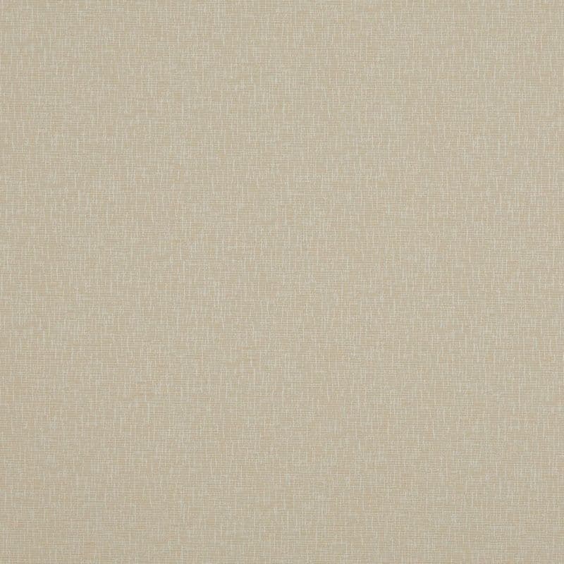 Beige linen-effect wallpaper with subtle off-white crosshatch, covering a wall and presenting a fine woven pattern, in soft, even indoor light creating a neutral, minimal interior surface.