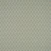 Woven geometric textile with small interlocking diamond lattice in muted green and beige; pattern repeats uniformly across a flat surface; close-up, even lighting, no visible surroundings.