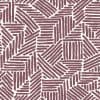 Maroon brushstroke stripes arranged in alternating diagonal, vertical, and horizontal blocks; forming a tessellated, high-contrast geometric pattern on an off-white, wallpaper-like background.