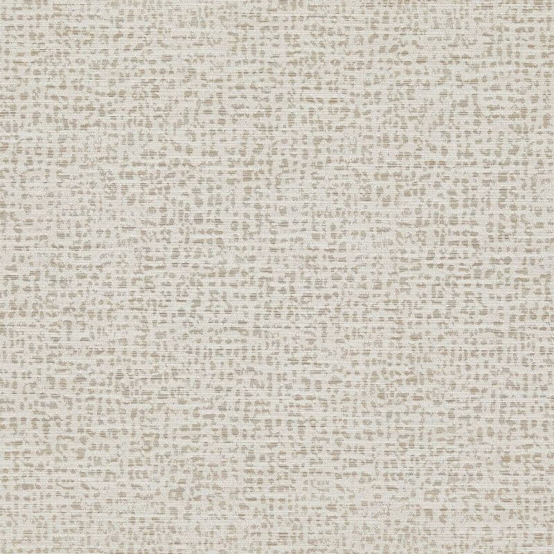 Neutral beige woven fabric-like wallpaper with subtle horizontal weave and faint grid covers a flat surface, creating a softly textured, evenly lit background with no visible surroundings.