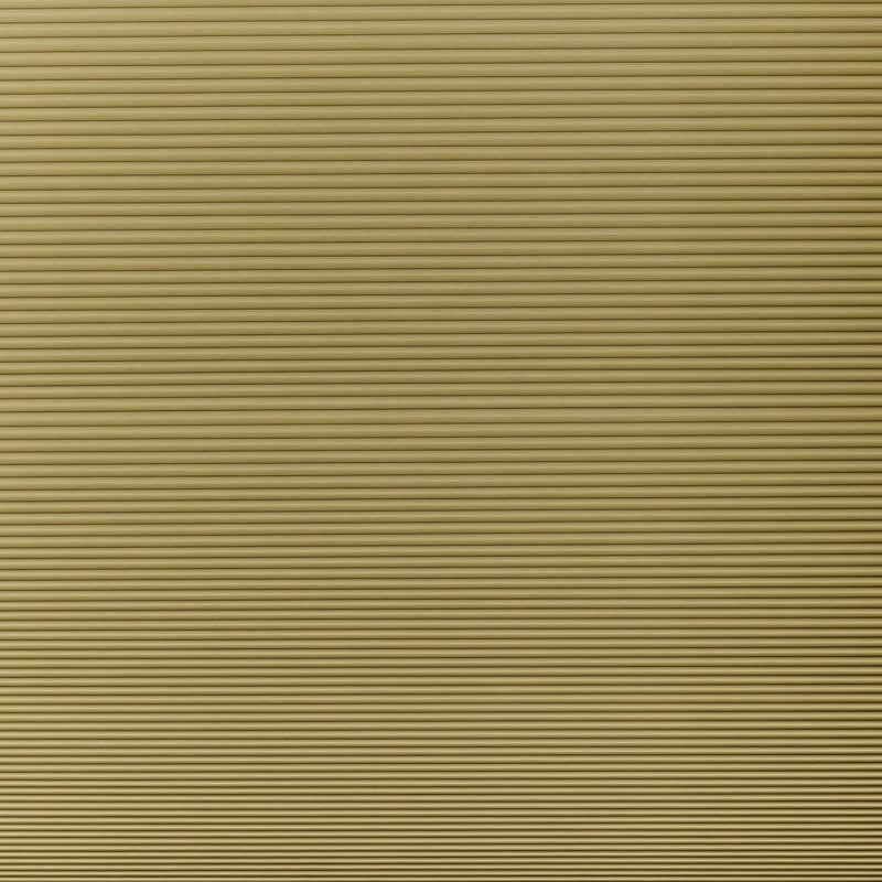 Beige horizontal slatted blinds, fully closed with tight slats, blocking light; fill the frame in a softly lit interior, no window frame or outside view visible.