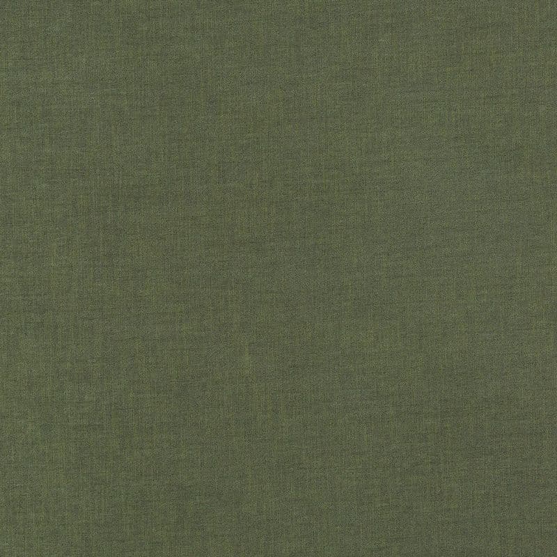 Olive-green woven fabric swatch (fine crosshatch weave) lying flat, filling the frame; evenly lit close-up showing subtle texture and slight color variation, neutral background.