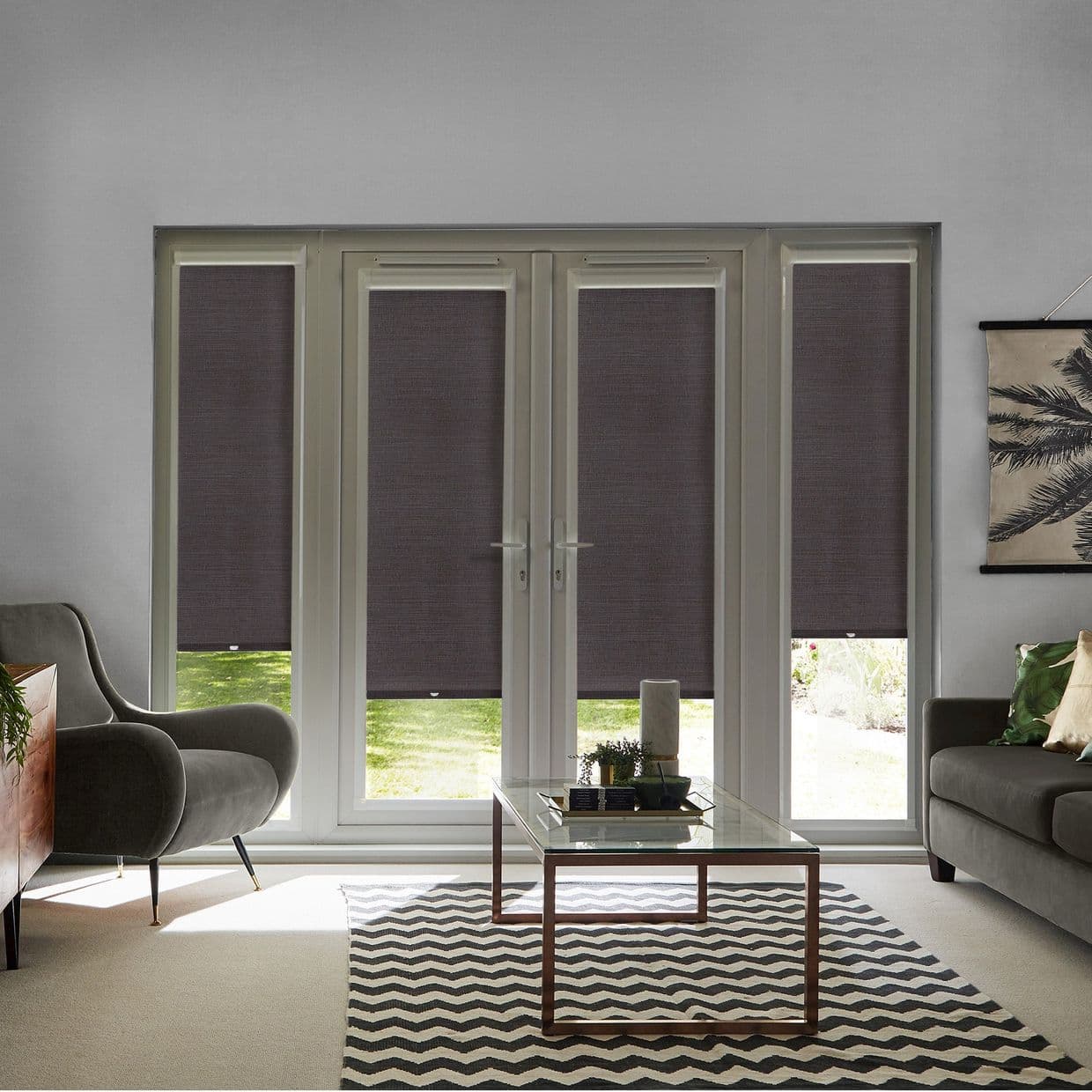 Iowa Blackout Black Perfect Fit Roller blind