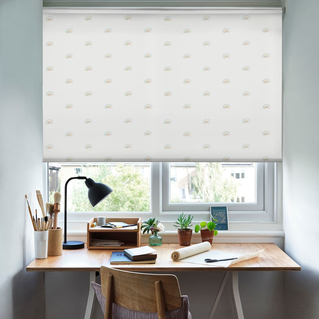 Summer Sky Rainbow Roller Blind