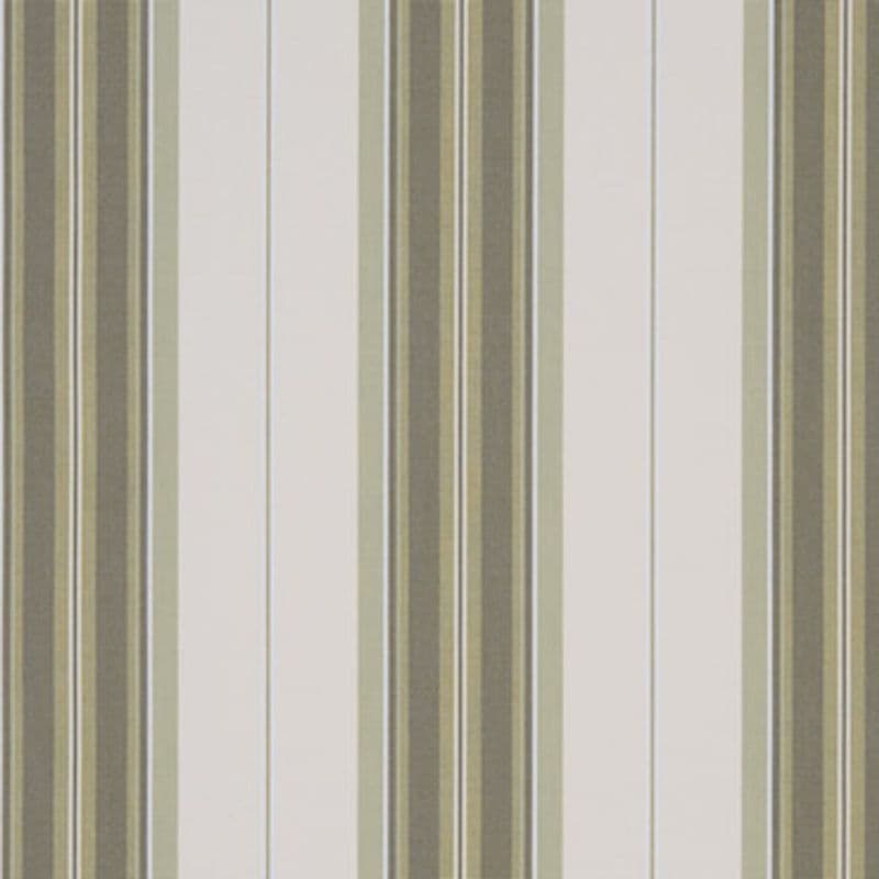 Vertical-striped wallpaper with alternating beige, olive, and gray bands — covering a flat wall surface — evenly lit, neutral-toned interior surface with no furniture or window visible.