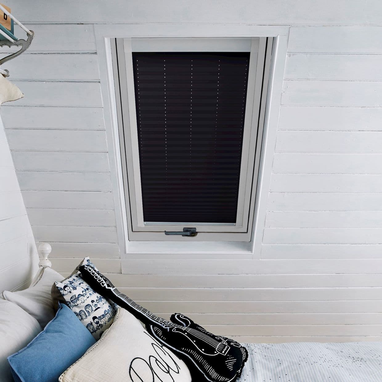 Lanbury Blackout Black Skylight Pleated Blind