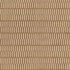 Beige-and-tan woven fabric with repeating vertical rounded rectangles, forming a staggered grid pattern; pattern repeats evenly across the flat, evenly lit surface in a close-up view.