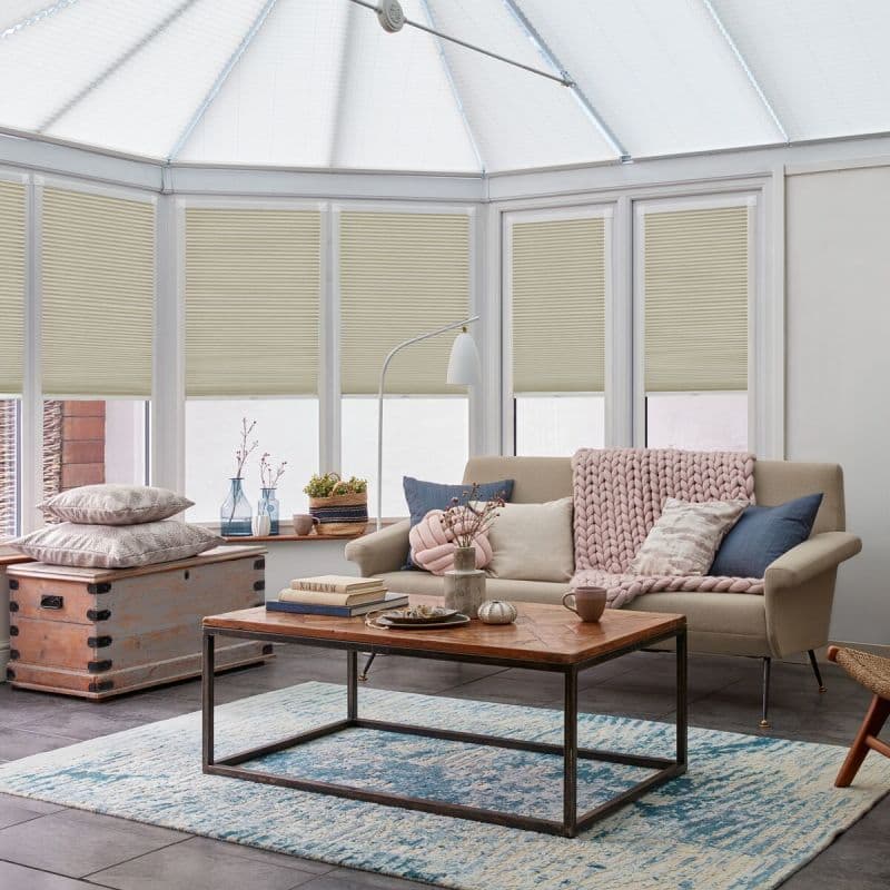 Thermashade Blackout Soft Beige Pleated blind