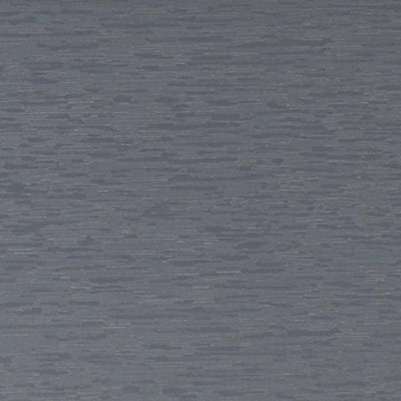 Gray-blue textured fabric swatch displaying subtle horizontal striations and grain; lies flat under even, diffuse lighting in a close-up, neutral studio context.