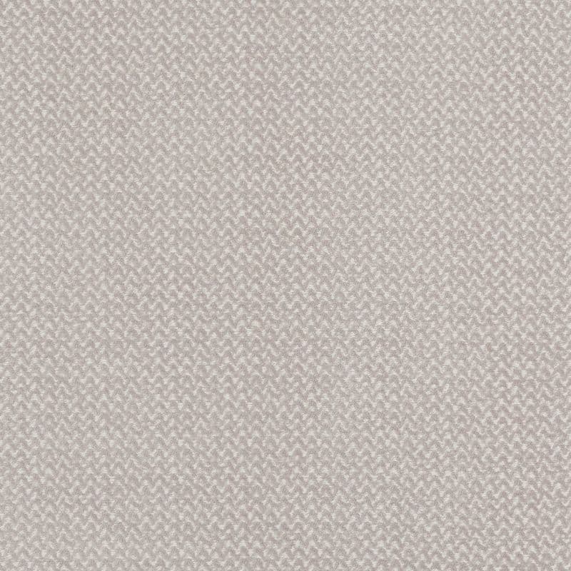 Beige-grey woven fabric with a small chevron/herringbone pattern, lying flat and covering the frame; close-up view with even, soft lighting suggesting a textile swatch or upholstery sample.