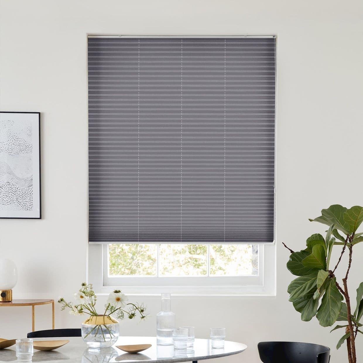 Lanbury Blackout Charcoal Pleated Blind
