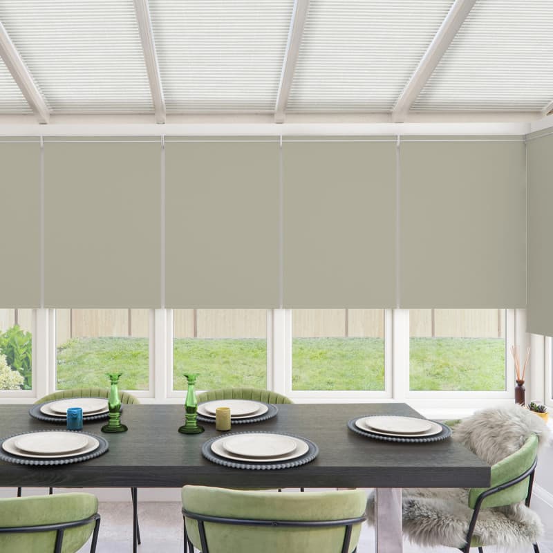 Acacia Wide Blackout Greige Roller Blind