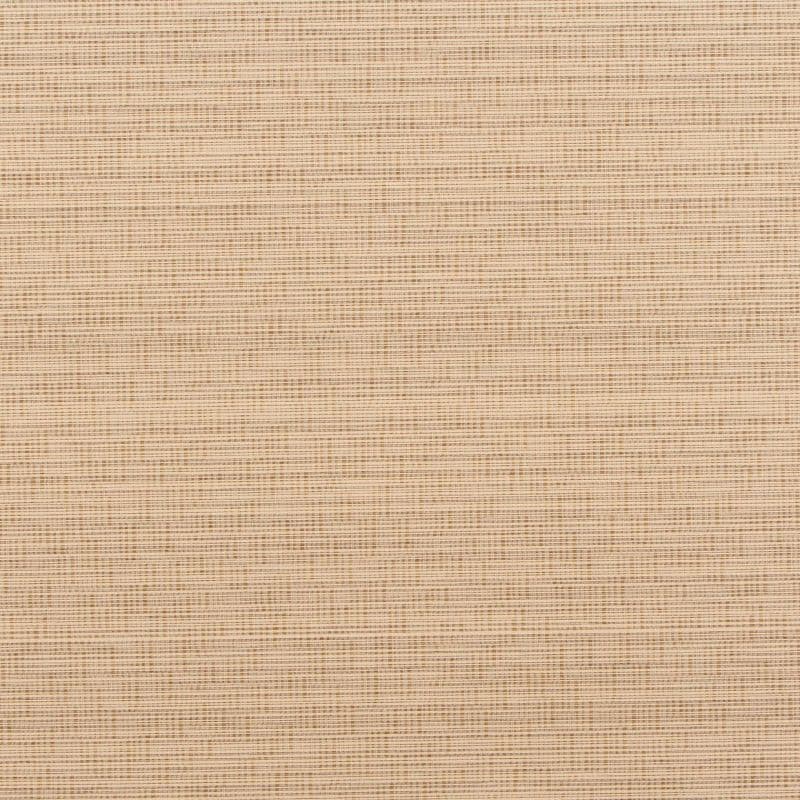 Beige woven fabric with fine horizontal and vertical threads forming a subtle crosshatch; occupying the entire frame, close-up of a flat, evenly lit neutral surface.