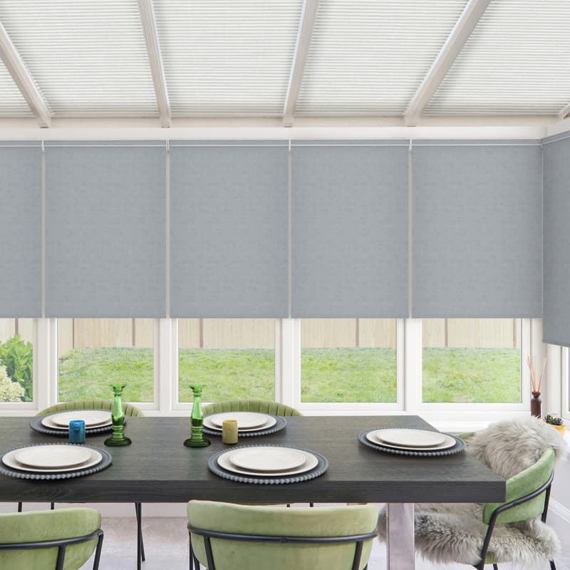 Blocks Grey Roller Blind
