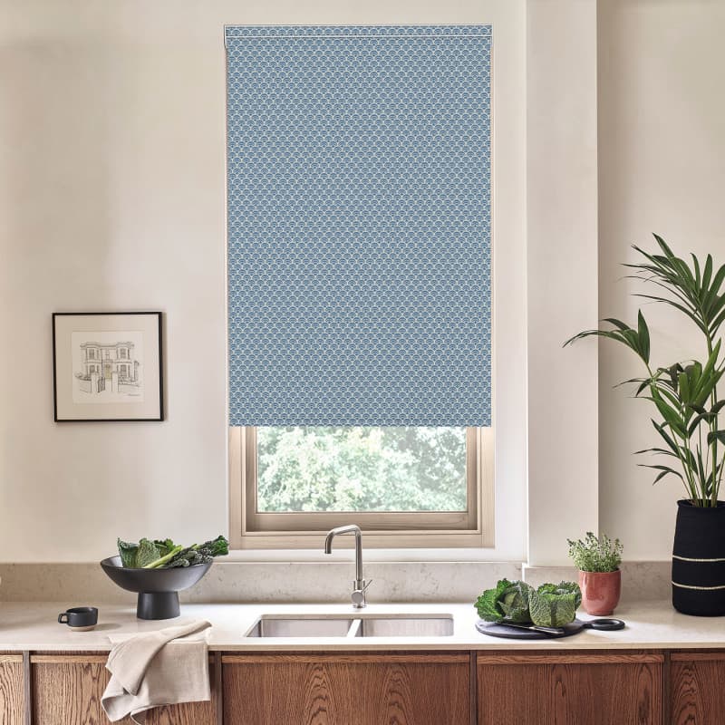 Elvis Blackout Azure Roller Blind