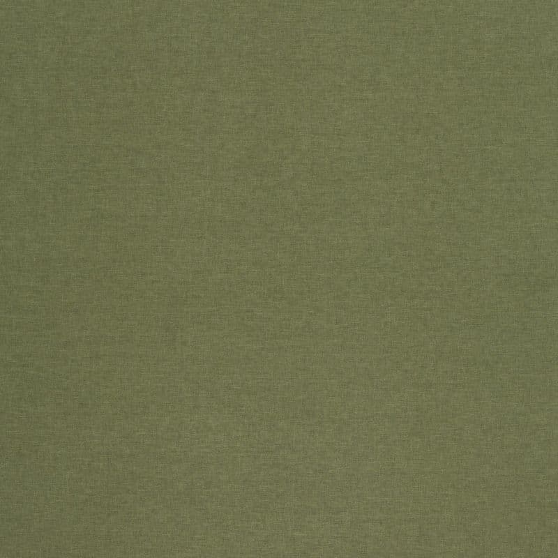 Olive-green woven fabric covering the entire frame, showing a subtle linen-like weave; lying flat and uniform, presented as a neutral wall or upholstery surface under soft, even lighting.