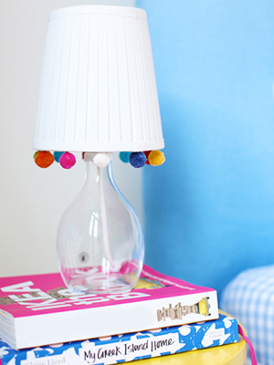Pink and Blue Bedside Table